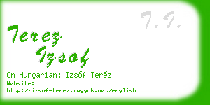 terez izsof business card